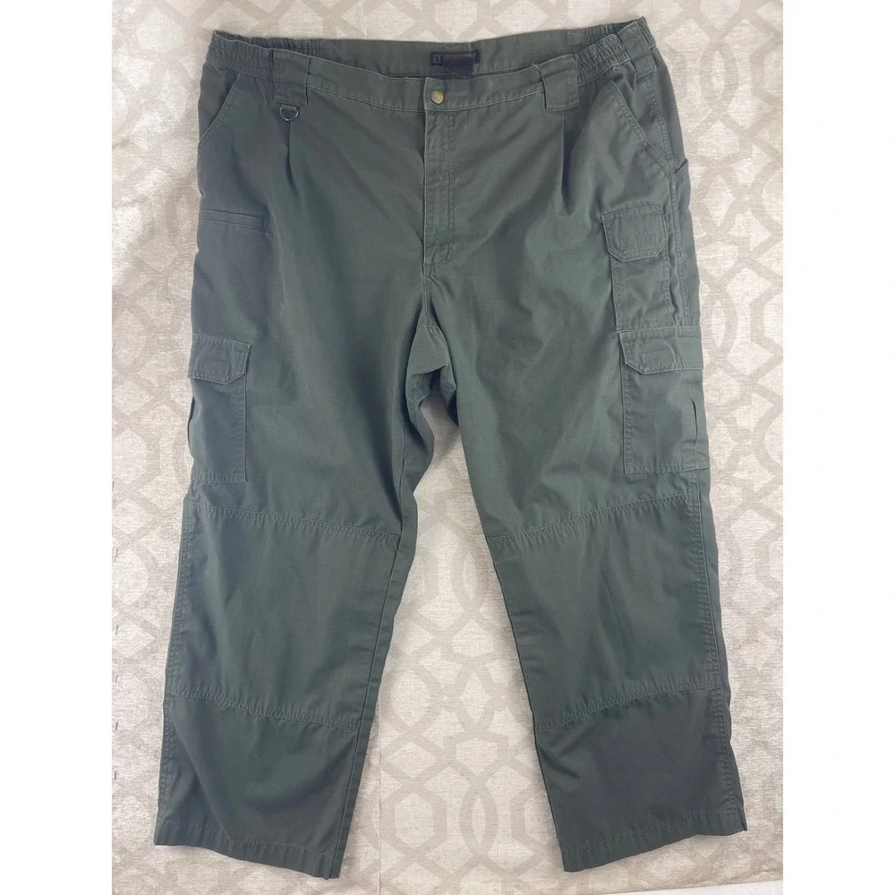 5.11 Tactical Mens‎ Cargo Pants 46 Olive Green Ripstop Workwear Hiking Trousers